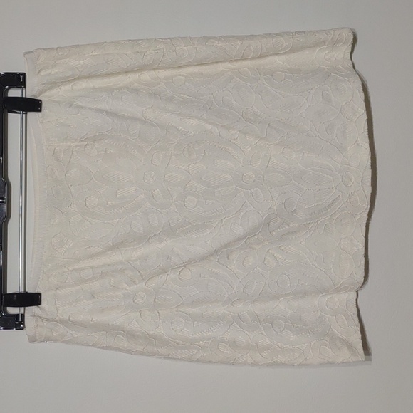 Loft White Lace Pencil Mini Skirt Size 10 - Picture 7 of 10